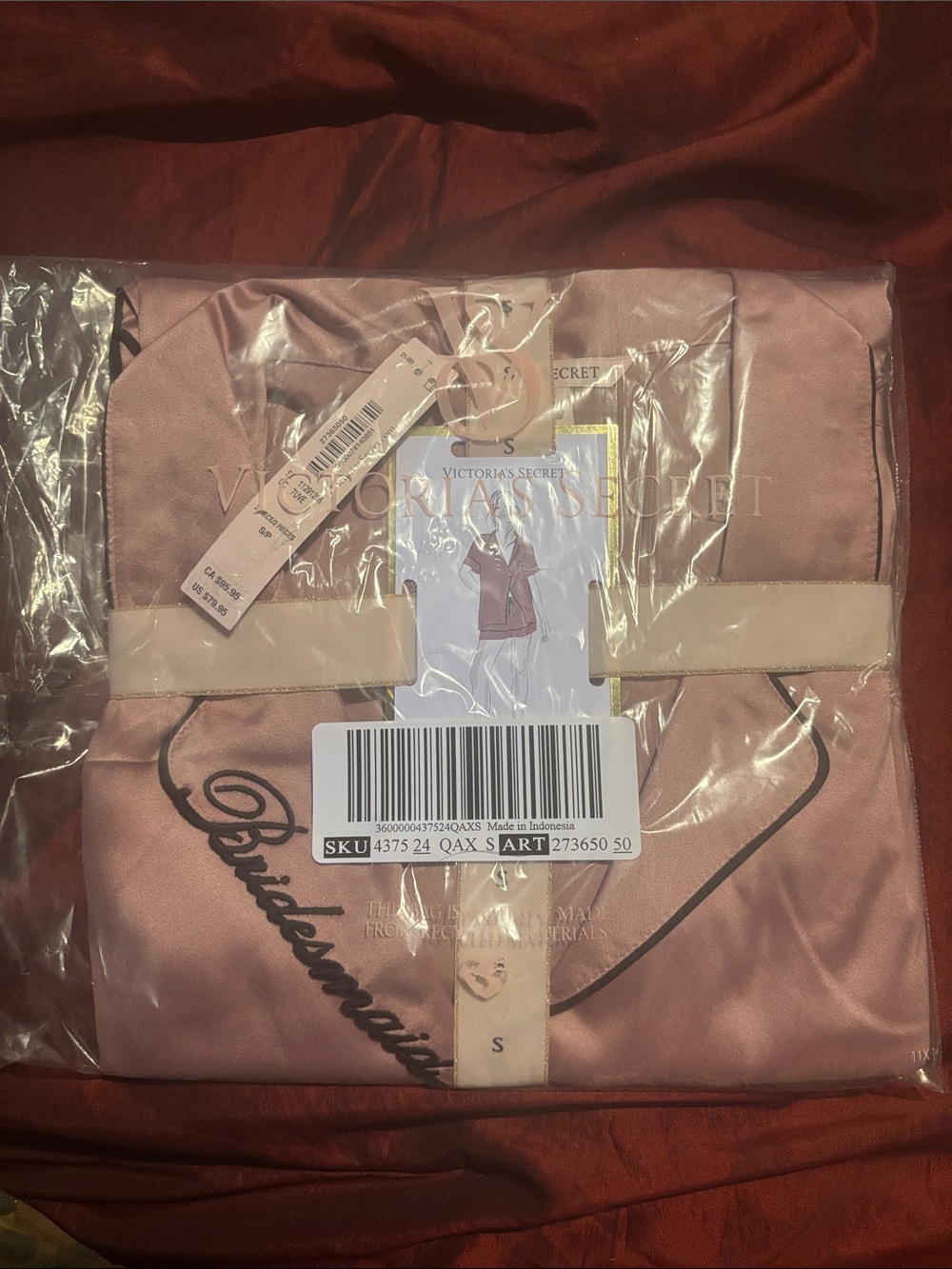 Victoria's Secret Satin Pink Men's Shirt